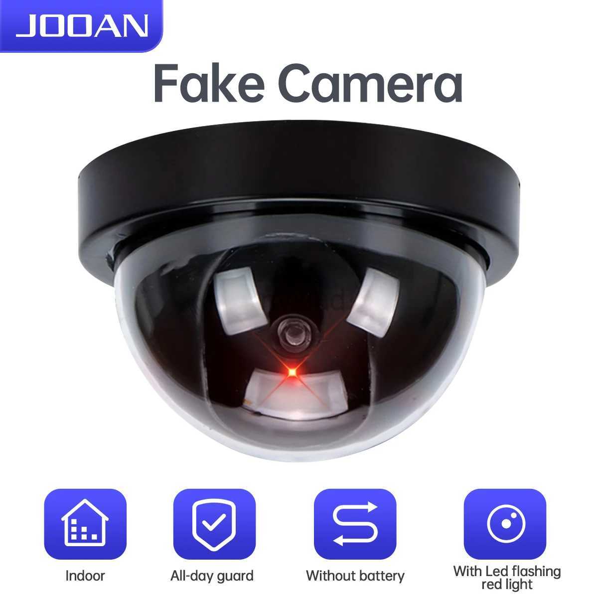 IP Cameras JOOAN dome camera virtual waterproof and secure CCTV monitoring camera with flashing red LED light outdoor indoor analog camera d240510
