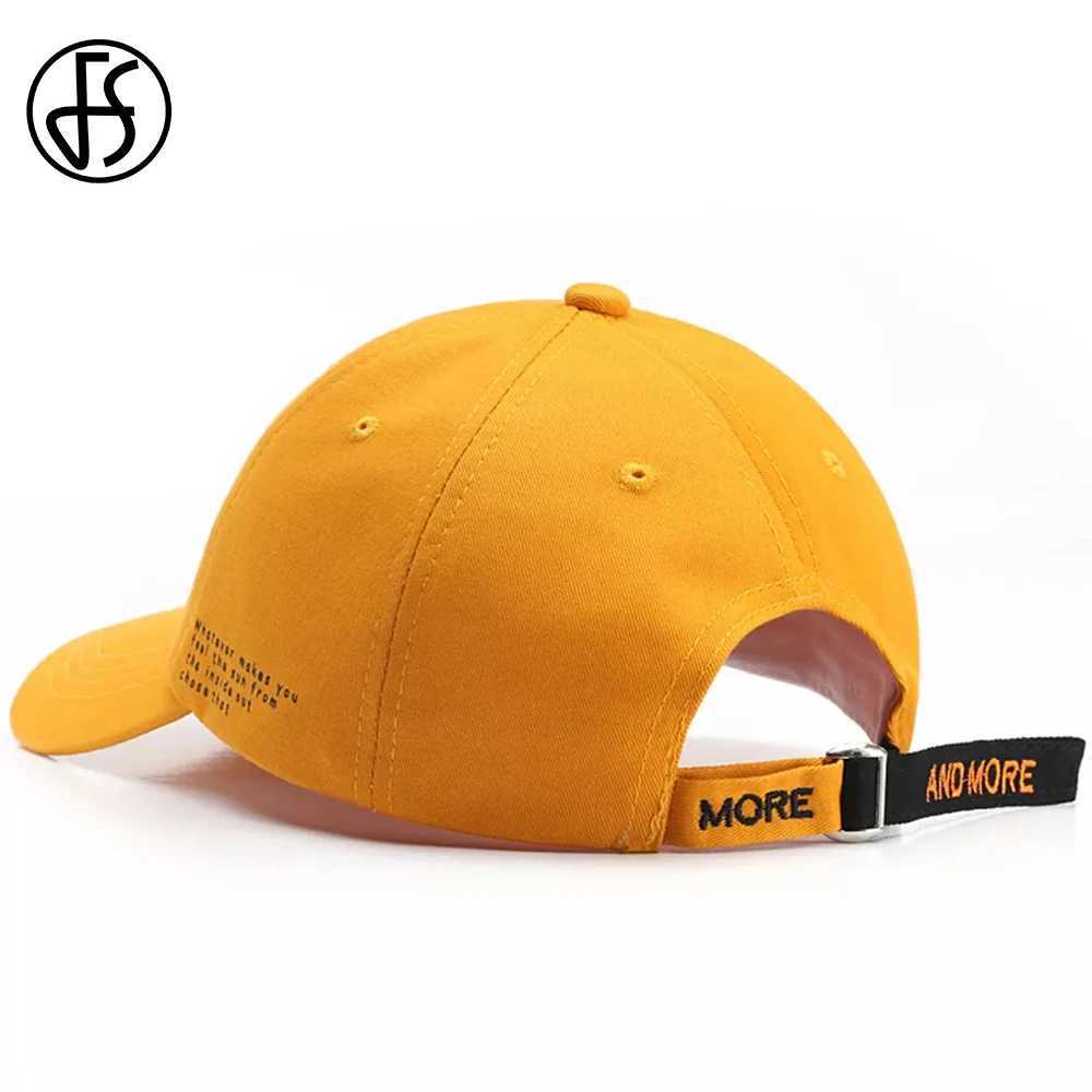 Ball Caps FS 2024 Yellow Snapback Hip Hop Caps Stylish Women Face Cap Streetwear Baseball Hat For Men Summer Trucker Hats Gorras Hombre L240910