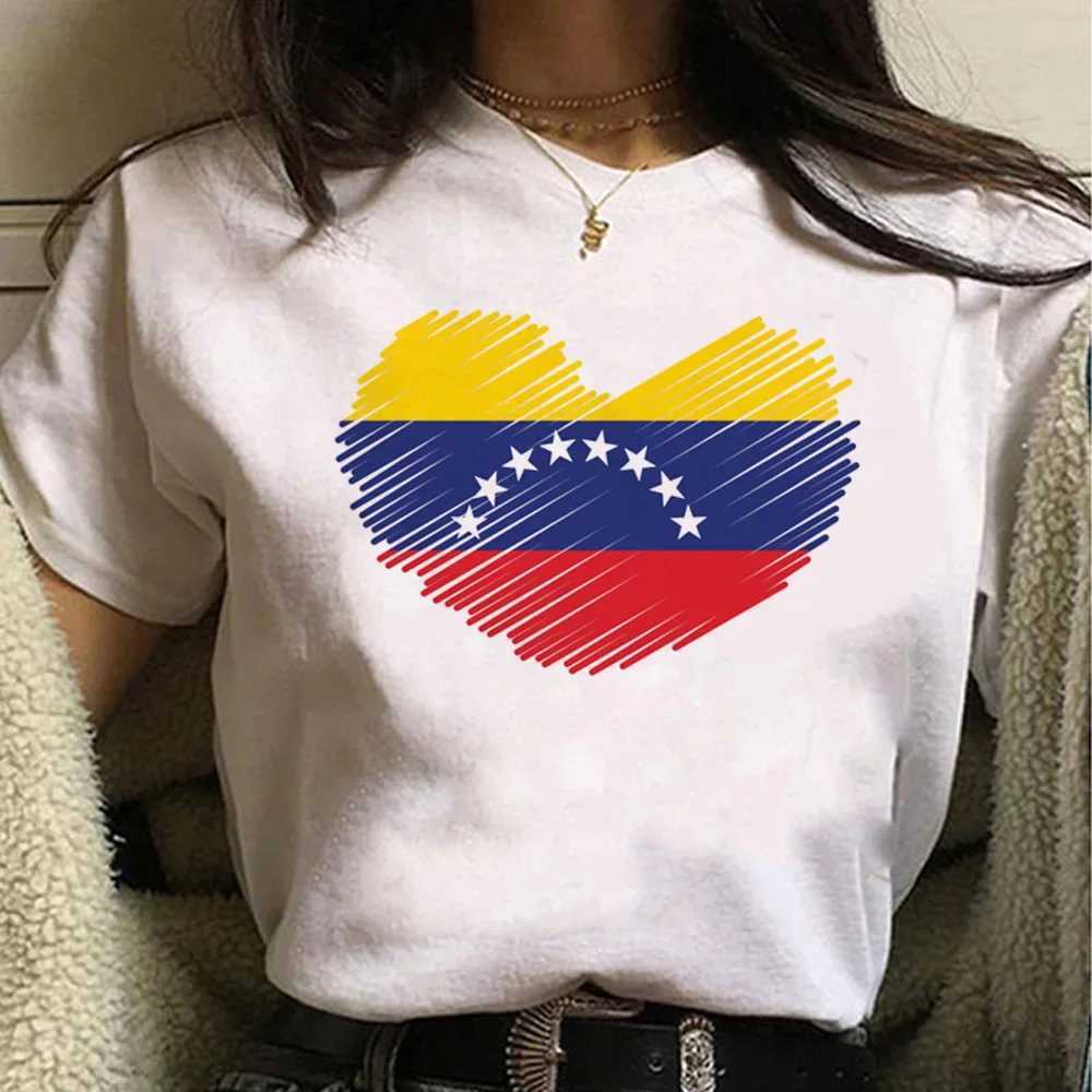 Women's T-Shirt Venezuela T-shirts Women Strtwear Female 2000s Strtwear Clothes Womens Tops Harajuku Graphic Clothing Female Casual T Y240509