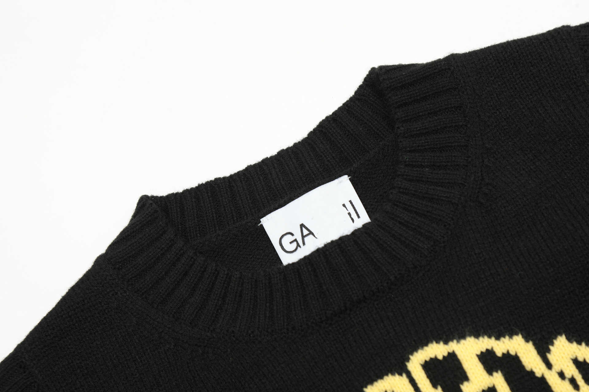 Men's Sweaters Nordic GA23 Autumn/Winter New Black Letter Jacquard Round Neck Wool Blended Knitted Vest for Women J240510
