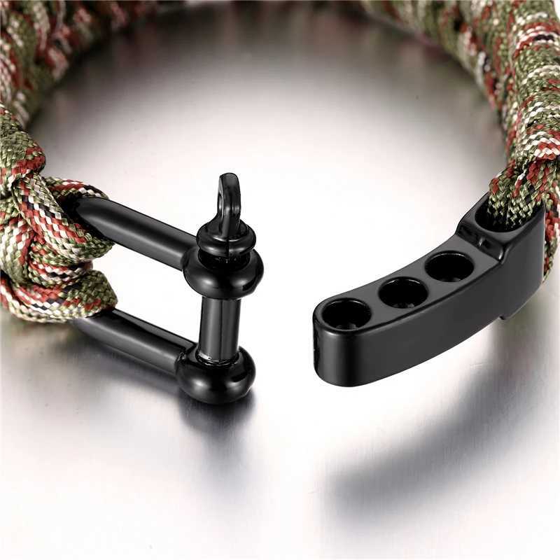 Charm Bracelets MKENDN Men Multi-function Paracord Survival Bracelet Outdoor Camping Rescue Emergency Rope Bracelets with Knife For Women Y240510