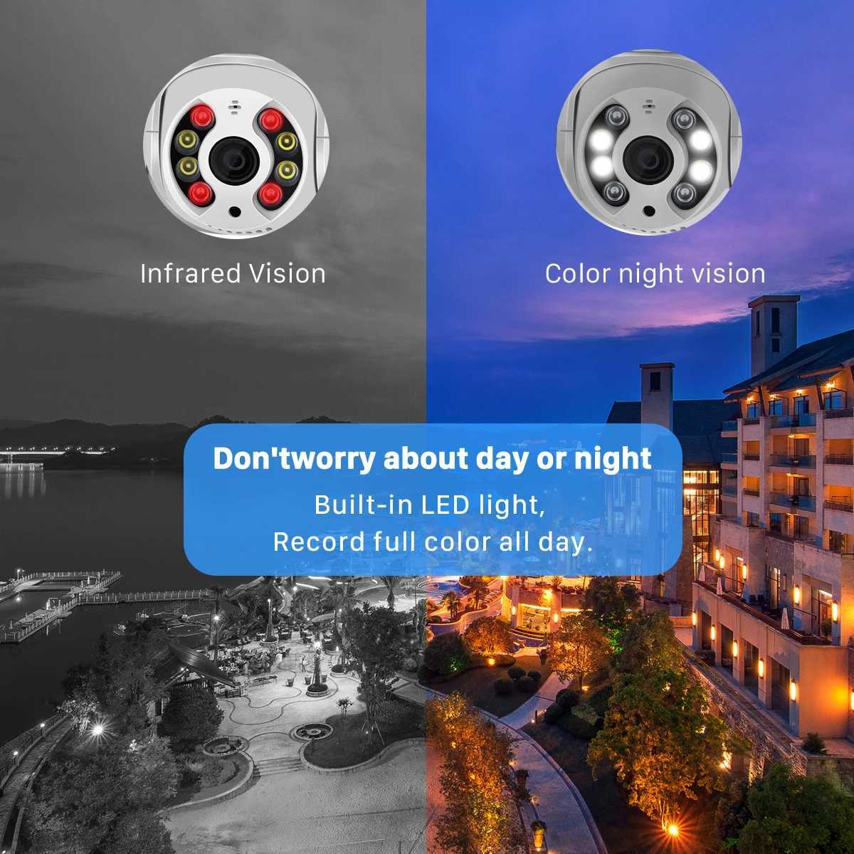 IP Cameras 5MP PTZ IP Camera Wifi Outdoor AI Human Detection Audio 1080P Wireless Security CCTV Camera P2P RTSP 4X Digital Zoom Wifi Camera d240510