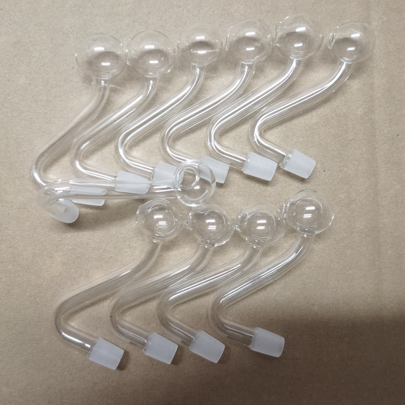 10PCS high quality glass Oil Burner Pipes glass 10mm 14mm 18mm male female Pyrex Glass pipe