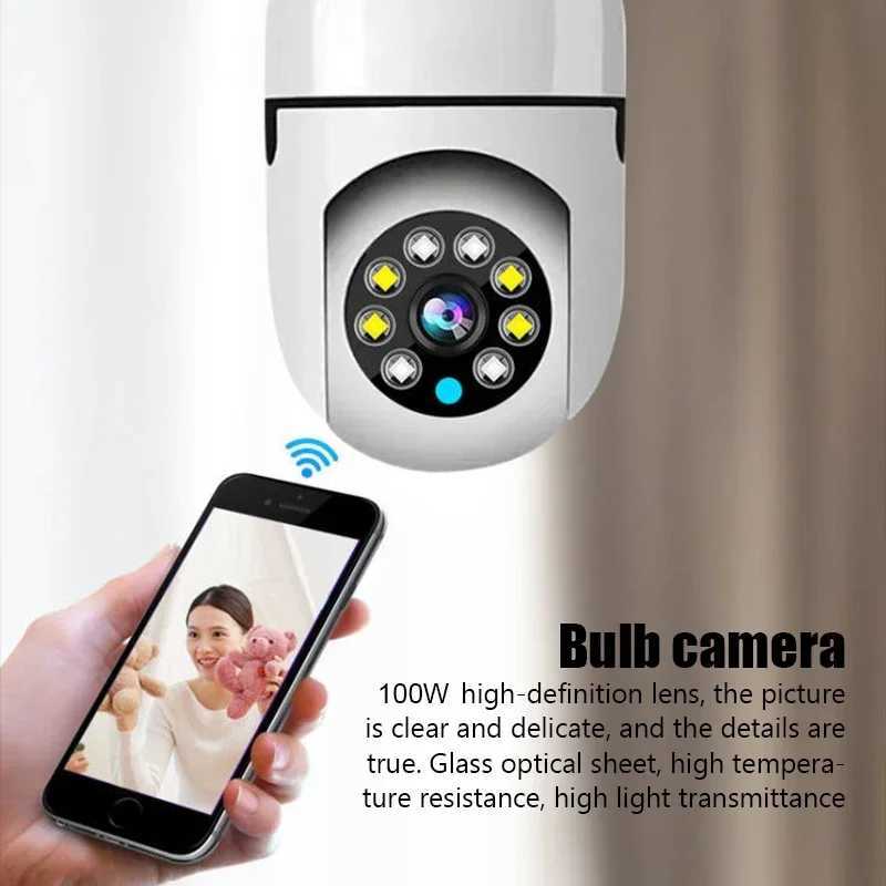 IP Cameras 2.4G 5G WiFi E27 bulb monitoring IP camera night vision wireless home 2MP CCTV security camera 4x digital zoom video Indoo d240510
