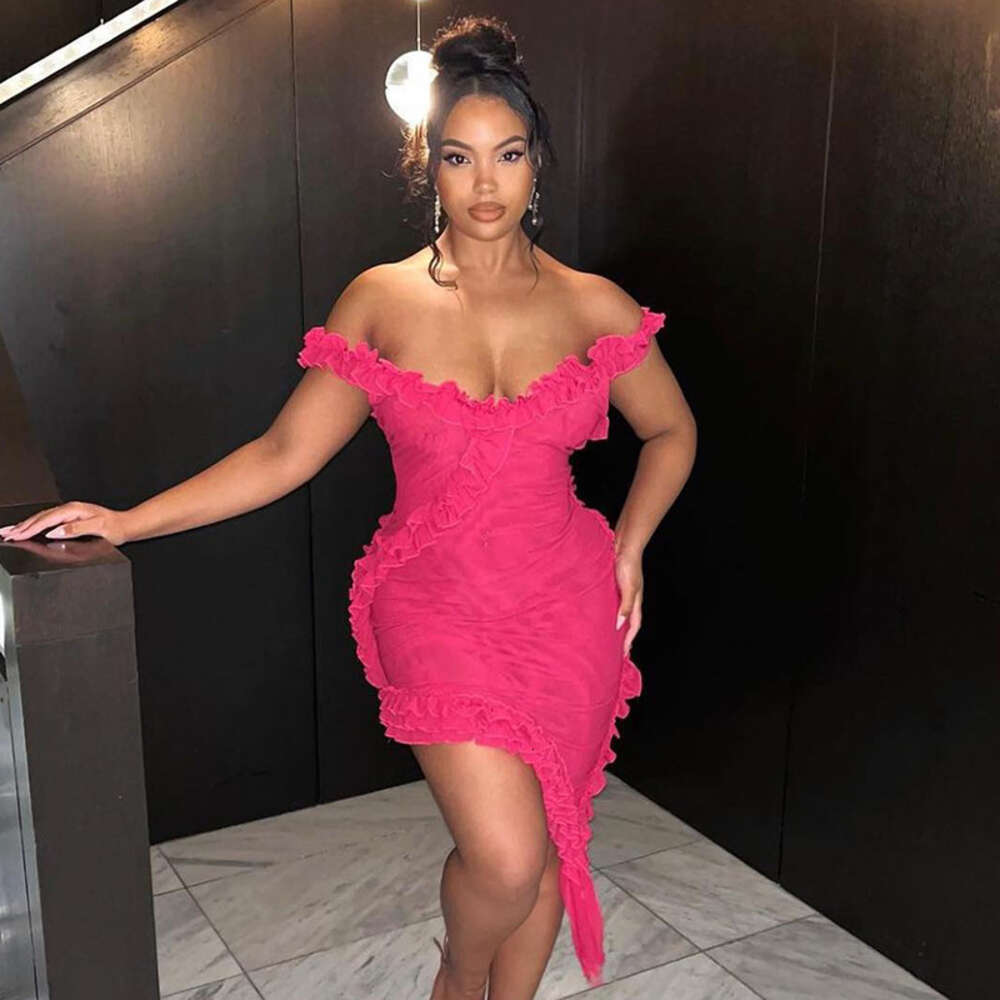 Summer New V-Neck Strap Dress Women's Fashion Sexy Open Back Panel Ruffle Short Skirt F51047