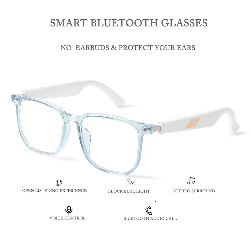 Smart Glasses Wireless Bluetooth HandsFree Calling Music Headphones With Microphone Motion Ser Stereo 240506