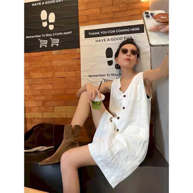 Women's Jumpsuits Rompers V-neck Jumpsuit Wide Leg Shorts Bodysuit High Waist Loose Workwear Pants Overall Large Size Playsuit Women Clothing One