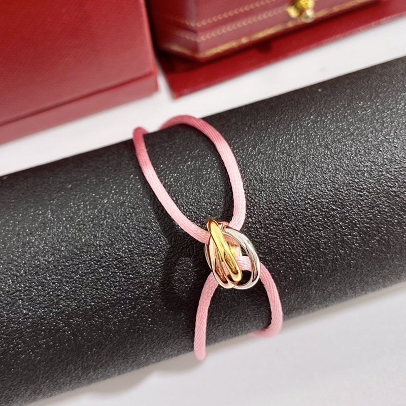 for womens Fashion bracelet Mens 316L Stainless Steel Trinity ring string Bracelet three Rings hand strap couple bracelets Z260313