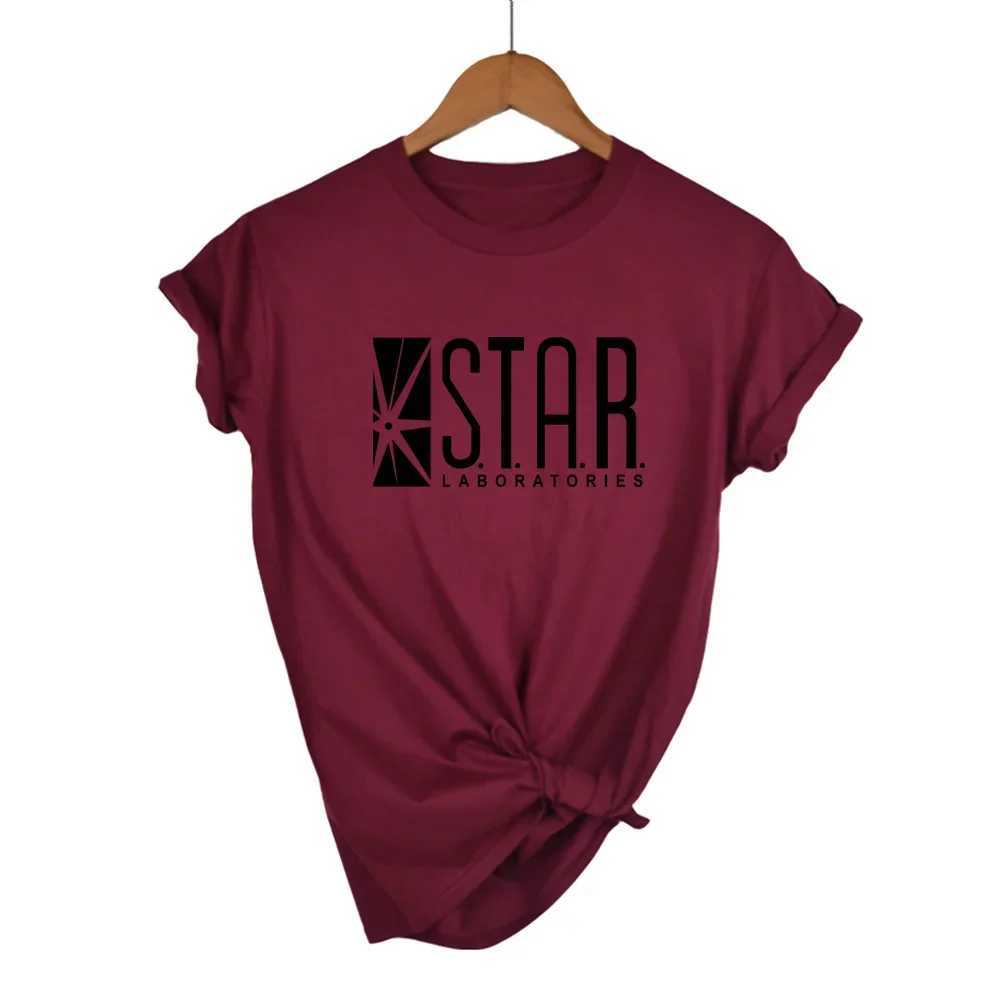 Women's T-Shirt New Fashion Summer T Shirt Funny American Drama The Flash Short Top STAR Laboratories Women Comic Books TV Star Casual T Y240509