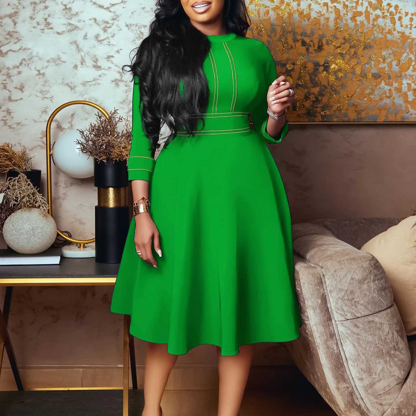 Plus size Dresses elegant Sexy Women Autumn spring New Turtleneck Long Slve Bodycon Club Party Evening Dress Kn-length Dress Vestido Y240510