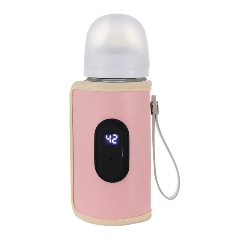 Portable Milk Bottle Warmer Bag Case 20 Temp Level Baby Feeding Bottle Insulation Sleeve Heating Cover Travel Essential 240509