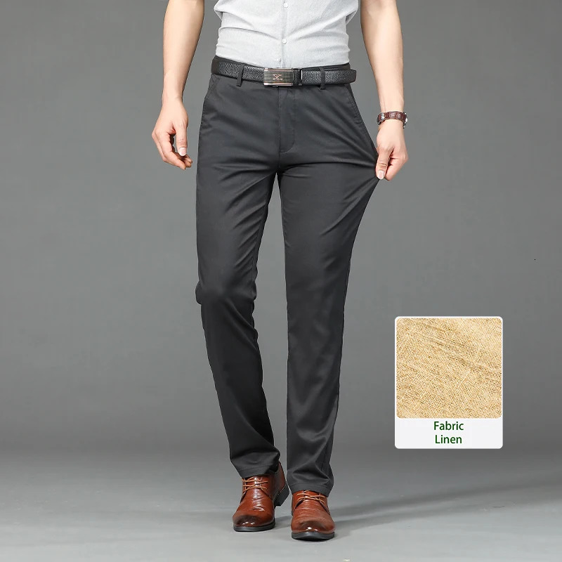 KUBRO Men Linen Wide Pants Korean Trousers Oversize Sports Streetwear Male Spring Pant Casual Clothing Business Fashion 240430