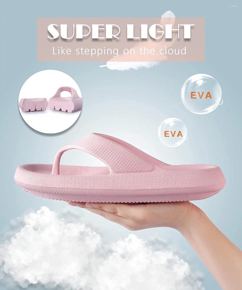 Slippers Flip p Sandals Pillow Beach Cloud Slides Ladies Shoes Indoor Bathroom Slipper Soft EVA Non-slip For Women