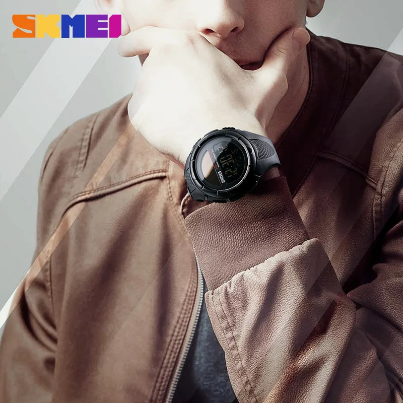 SKMEI Digital Wrist Watches Fashion Men Wristwatches Water Resistant Elojes Digitales De Hombre Erkekler Dijital Kol Saatleri 240428