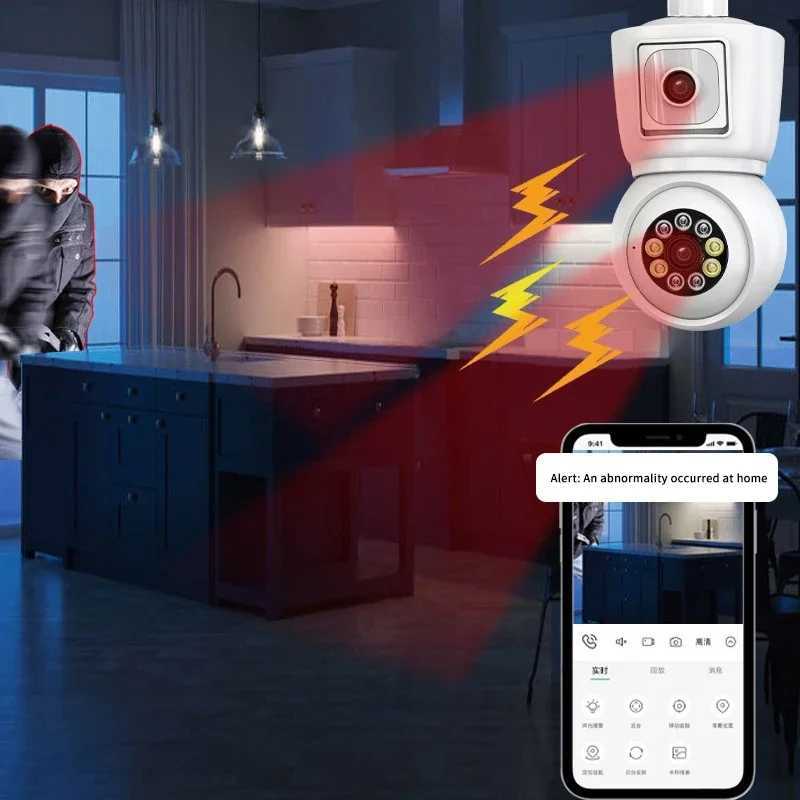 IP Cameras 6MP high-definition diode safety monitor that can communicate with home wireless network cameras Wifi smart light bulb cameras d240510