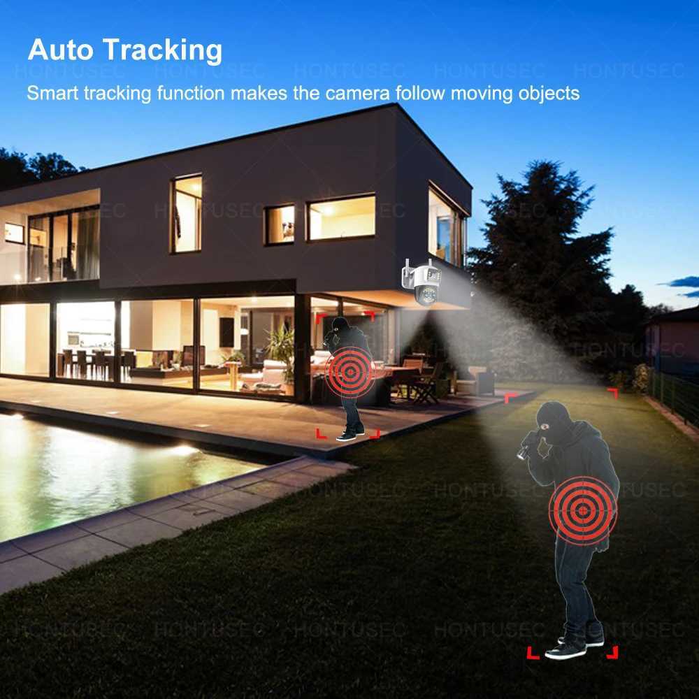 IP Cameras Yoosee 4K 8MP triple lens dual screen 10X zoom wireless camera two-way audio color night vision outdoor waterproof WiFi camera d240510