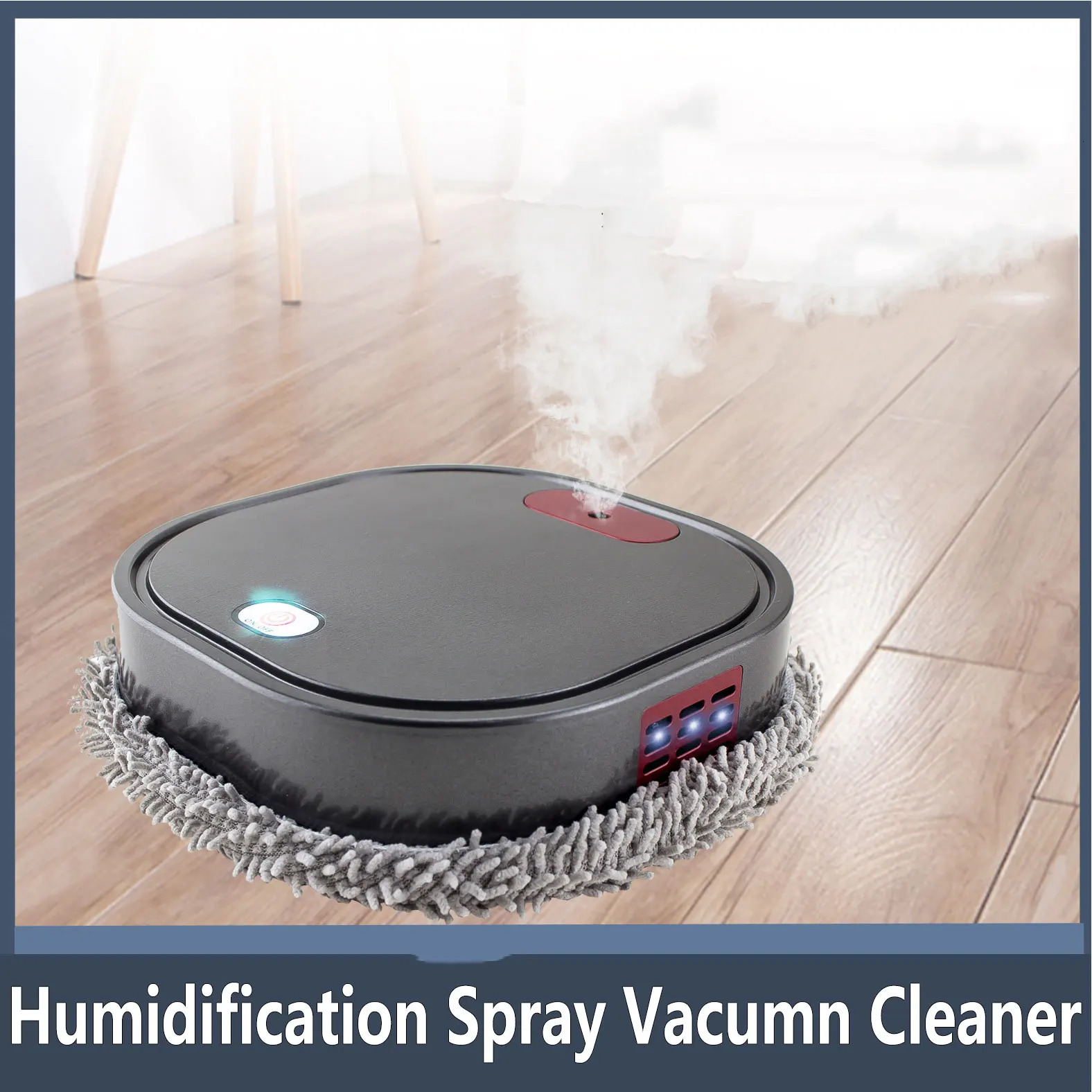 3 in 1 Robot Vacuum Cleaner Rechargeable Smart Mopping Spray Dry and Wet Sweep Mop Home Machine 240506