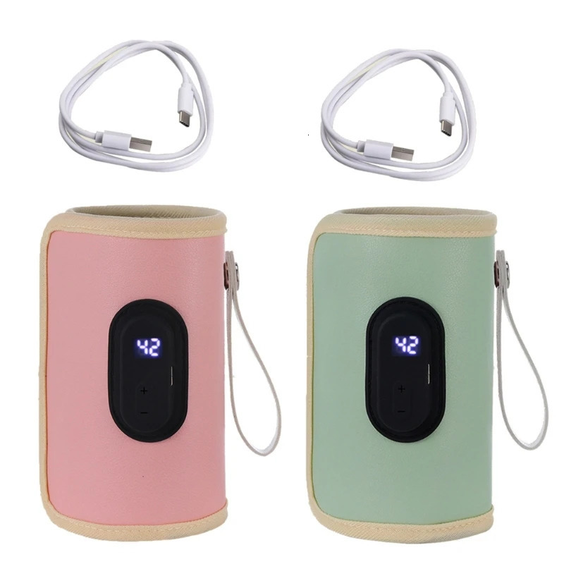 Portable Milk Bottle Warmer Bag Case 20 Temp Level Baby Feeding Bottle Insulation Sleeve Heating Cover Travel Essential 240509
