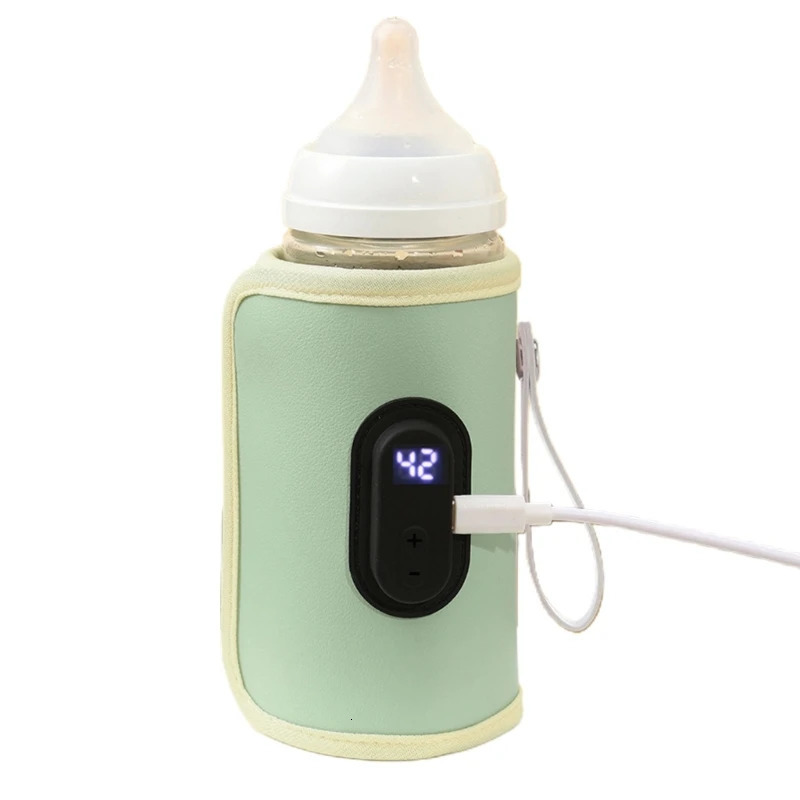 Portable Milk Bottle Warmer Bag Case 20 Temp Level Baby Feeding Bottle Insulation Sleeve Heating Cover Travel Essential 240509