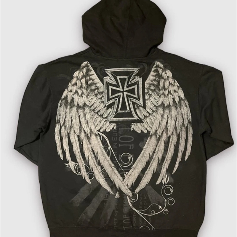 Y2K vintage Skull Letter Print Casual baggy Hoodies for Women Fashion Trend Hip Hop Punk Goth Oversized Sweatshirts Niche 240428