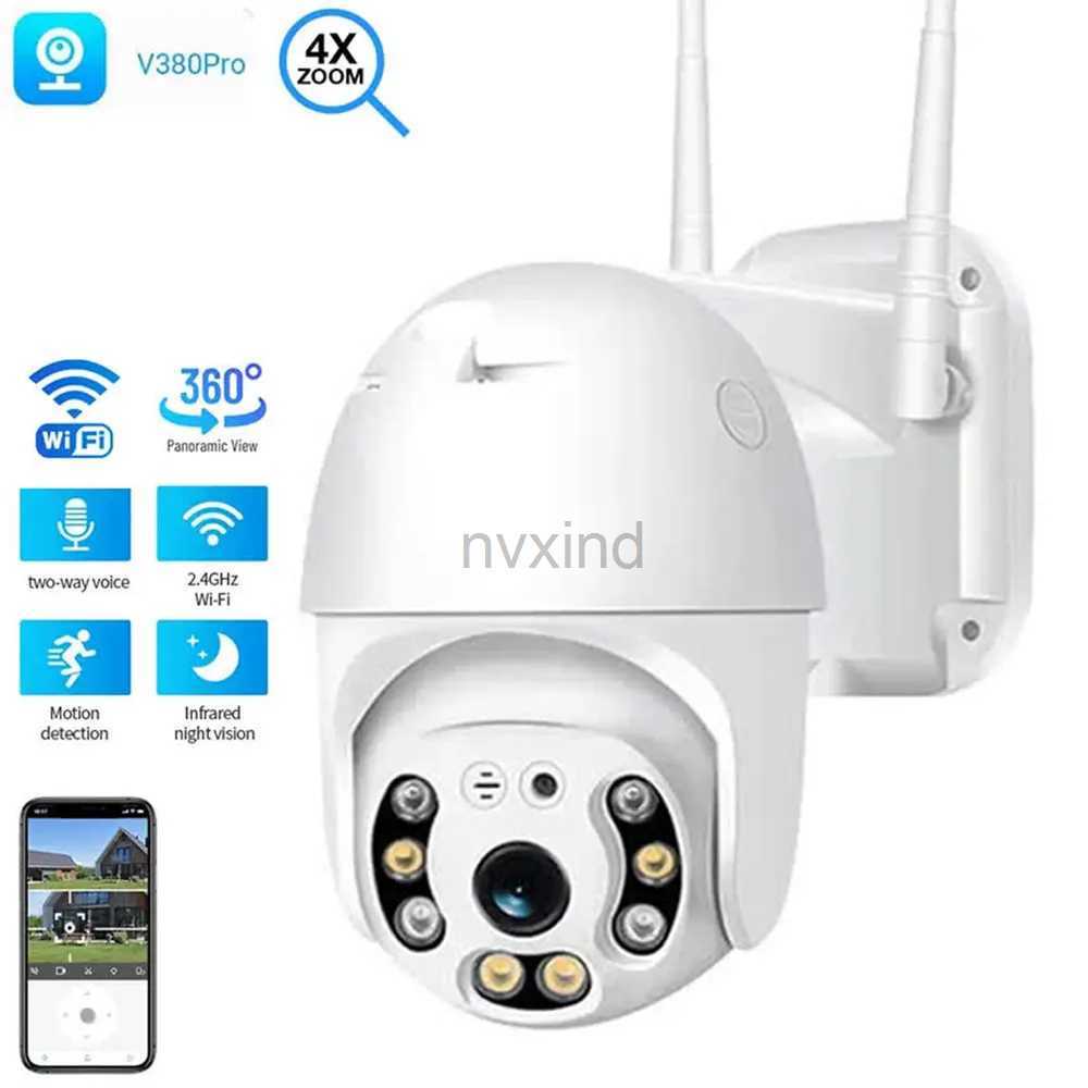 IP Cameras W26 V380 Pro Security Camera 1080P 3MP WIFI PTZ Dual Light Monitoring Camera Outdoor Wireless WIFI Intelligent Network Camera V380 d240510