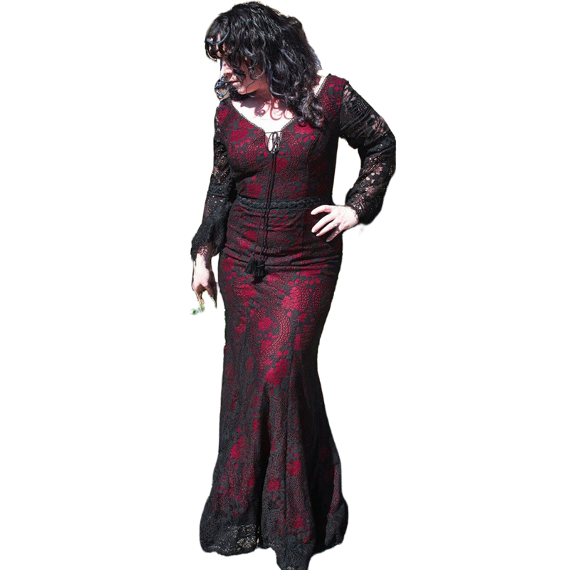 Vintage Black Lace Boho Mermaid Wedding Dresses Gothic Bridal Gowns V-Neck Backless Sexy Beach Bridal Gowns Flare Long Sleeves