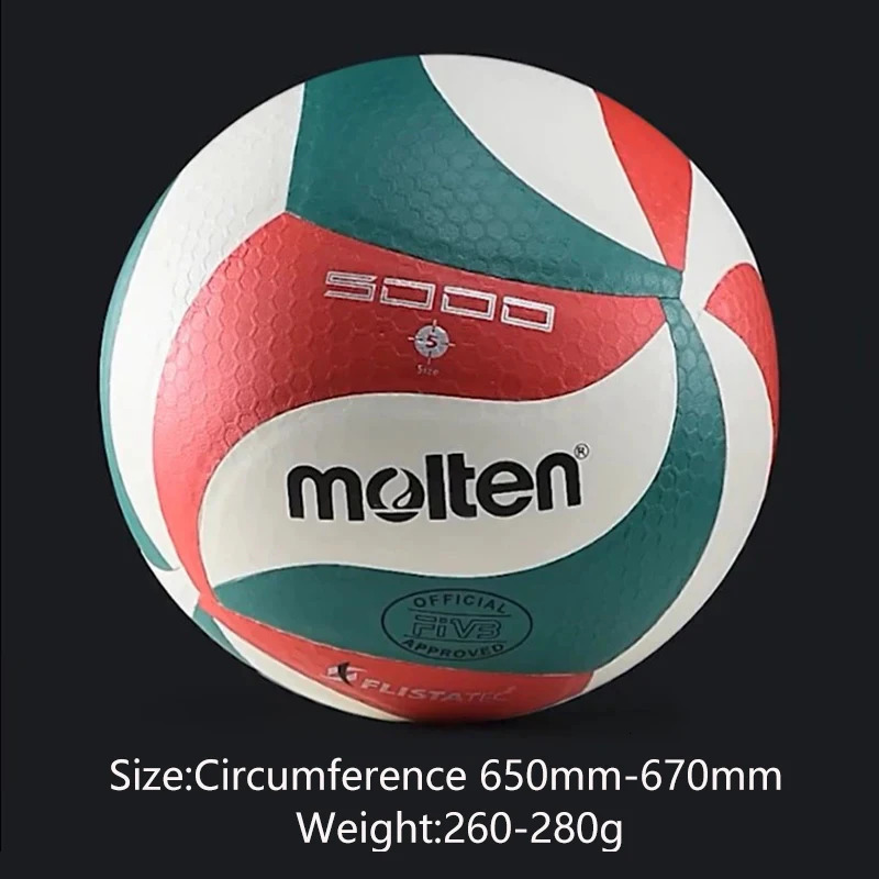 Molten V5M5000 Volleyball Professional Standard Size 5 PU Soft Beach Ball for Adult and Teenager Competition Training 240510