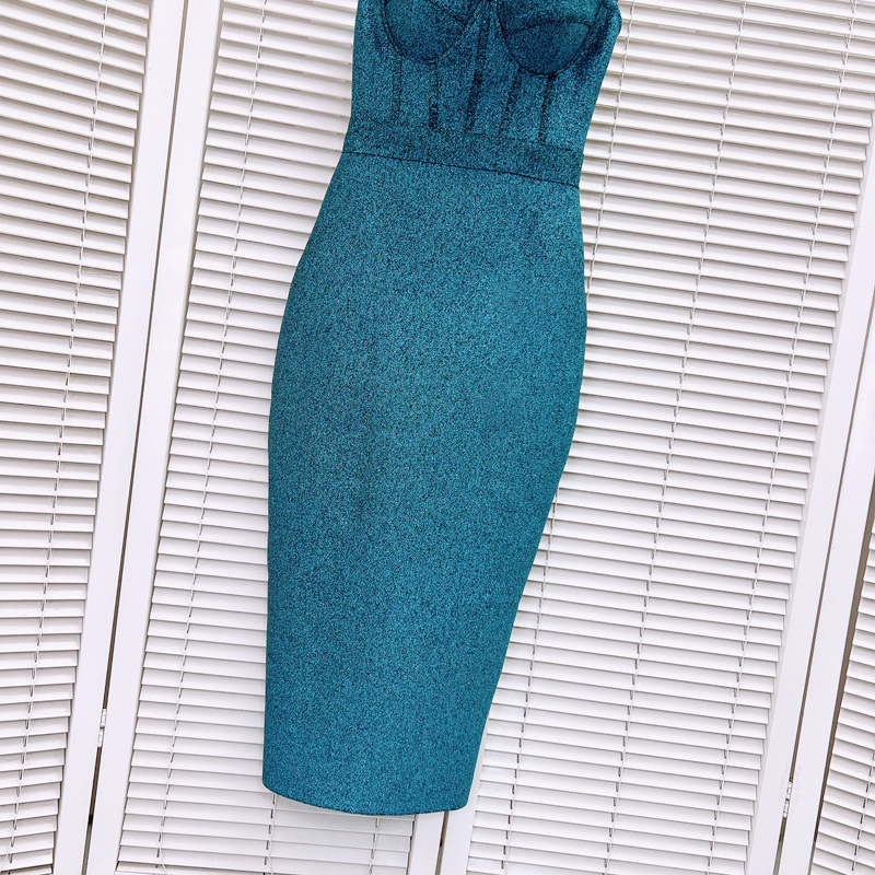 506 L 2024 Milan Runway Dress Spring Summer Sleeveless Spaghetti Strap Blue Dresses Womens Dress Fashion High Quality Lux