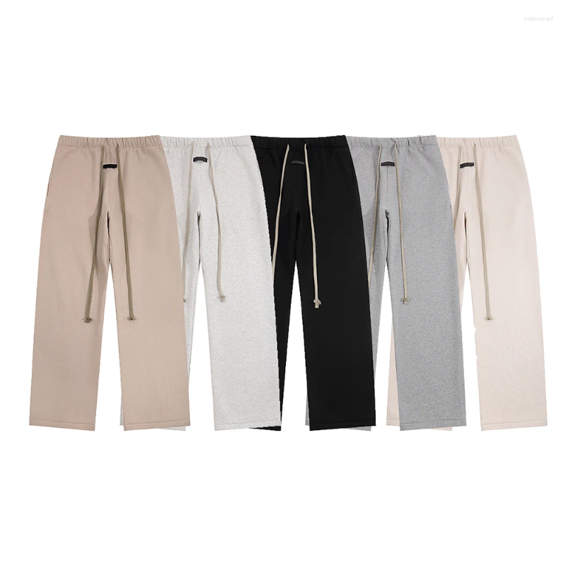 Men's Pants 2024 Autumn Streetwear Straight High Quality 1:1 Drawstring Solid Color Casual Pant Loose Sweatpants