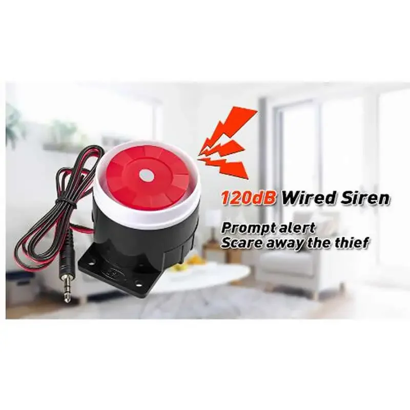 2024 New product Anpwoo AL001 Mini Wired Siren Horn For Wireless Home Alarm Security System 120 dB loudly siren Sound Alarm for safefor