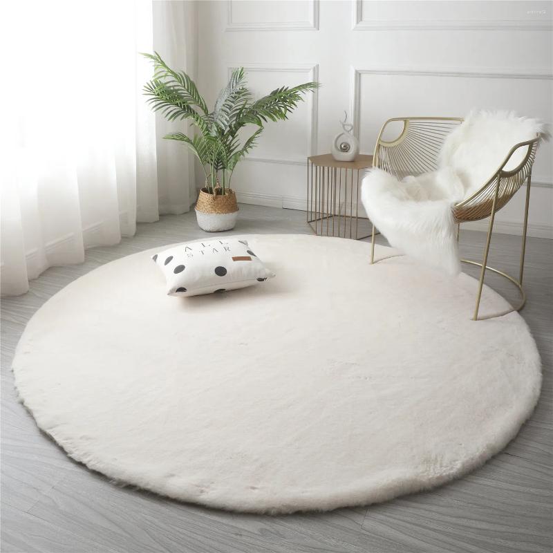Carpets Ultra Soft Faux Fur Area Rugs For Living Room Fuzzy Rug Fluffy Bedside Carpet Floor Boy Cushion H260226