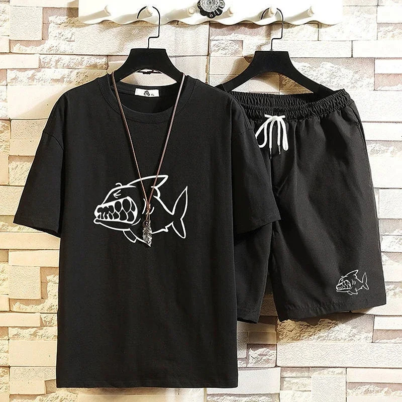 Sports Suits Graphic Top Sweatpants Tracksuit Jogging Male T Shirt Gym Shorts Sets Print Clothes for Men Trend Xl Fashion S 240429