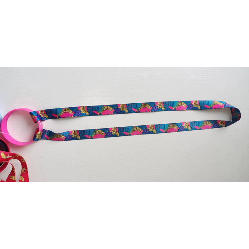 Water Bottle Drink Cup Holder Neck Strap With Silicone Ring , Coffee Cup /Beer Glass Holder Neck Lanyard