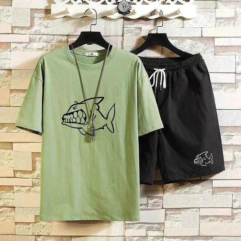 Sports Suits Graphic Top Sweatpants Tracksuit Jogging Male T Shirt Gym Shorts Sets Print Clothes for Men Trend Xl Fashion S 240429