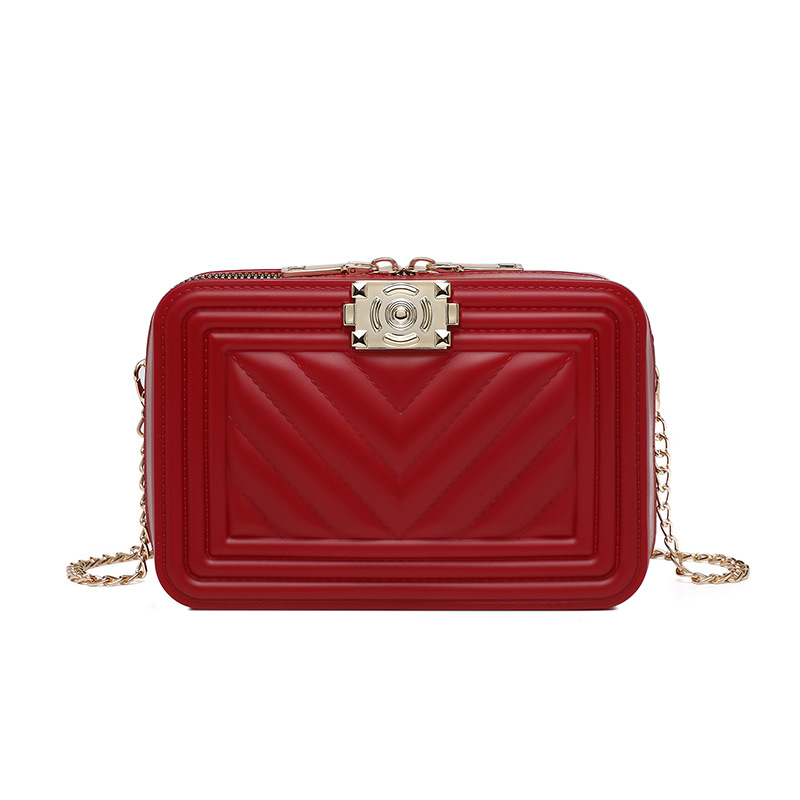 2025 new Factory Wholesale Ladies Lattice Chain Candy Color Products Fashion Trends Designer Dia Lock Crossbody Shoulder Bags For Women