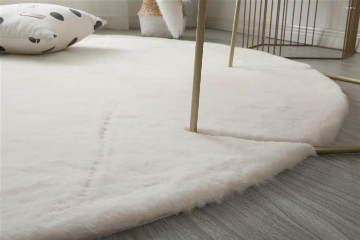 Carpets Ultra Soft Faux Fur Area Rugs For Living Room Fuzzy Rug Fluffy Bedside Carpet Floor Boy Cushion H260226