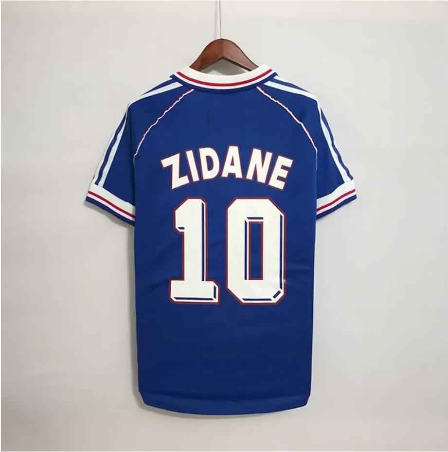 1998 retro soccer jerseys 1982 84 86 88 90 96 98 00 02 04 06 ZIDANE HENRY MAILLOT DE FOOT football shirt REZEGUET DESAILLY french club Classic Vintage