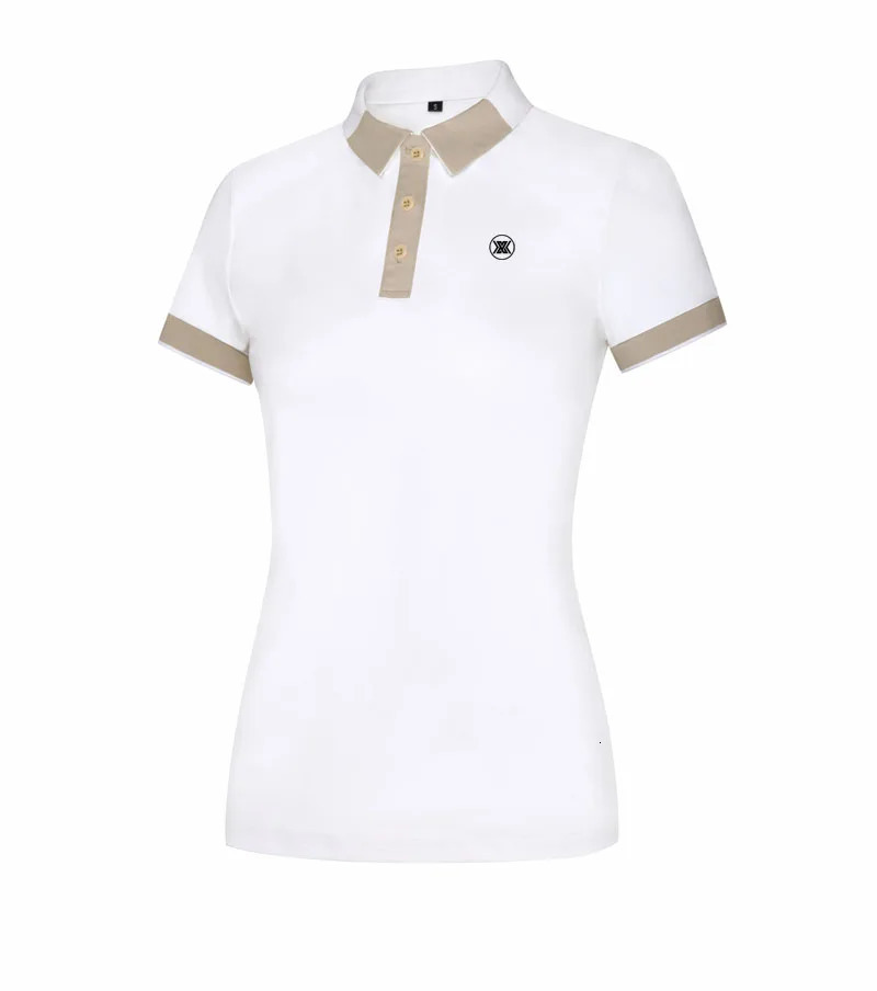 2024 Golf shirt Women Short-sleeved Lapel Polo Shirt Elastic Breathable Tennis Clothing ladies High-Quality T-Shirt golf wear 240510