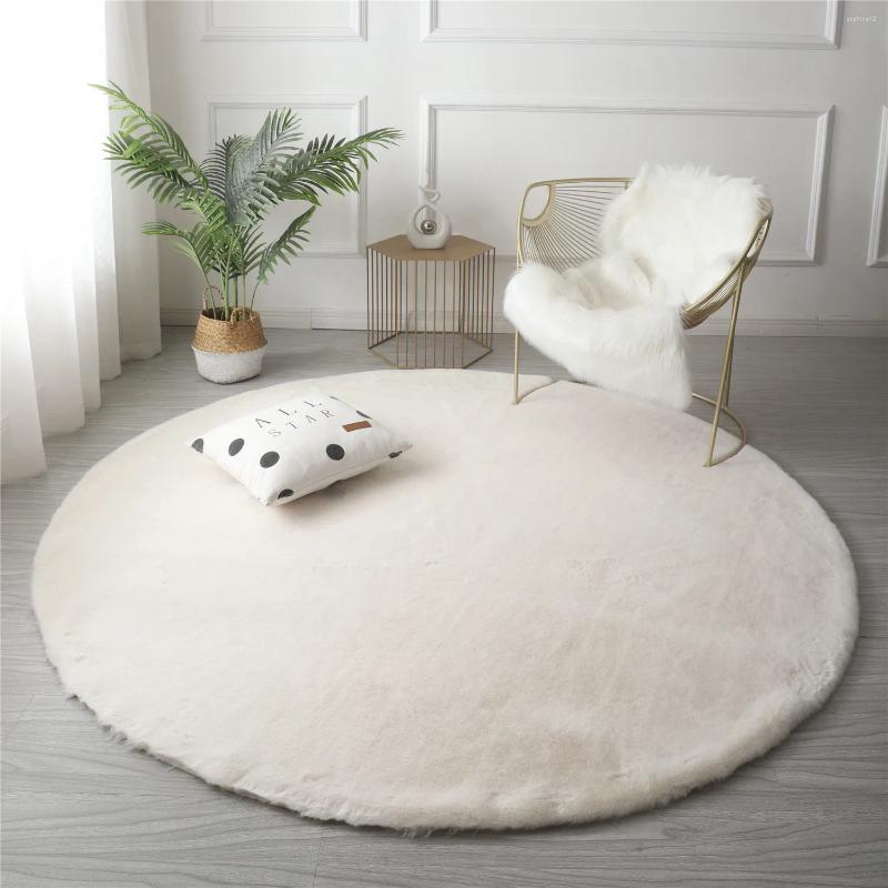 Carpets Ultra Soft Faux Fur Area Rugs For Living Room Fuzzy Rug Fluffy Bedside Carpet Floor Boy Cushion H260226