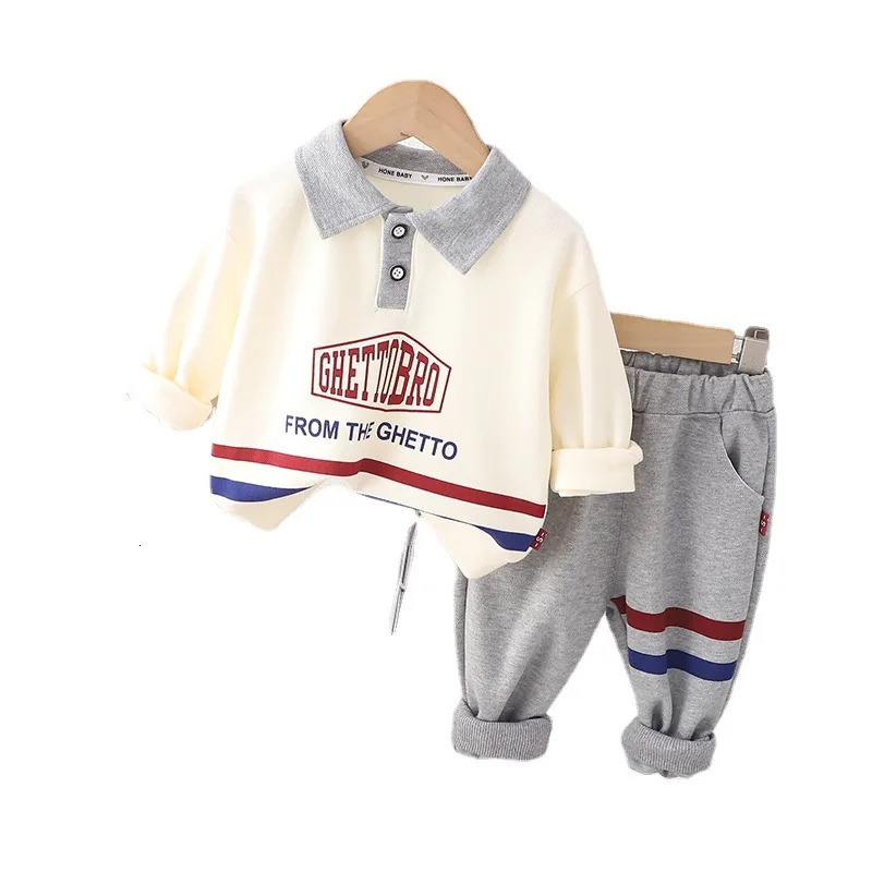 Rindu Boys and girls spring and autumn set childrens clothing products childrens sports spring clothing two-piece set 240510