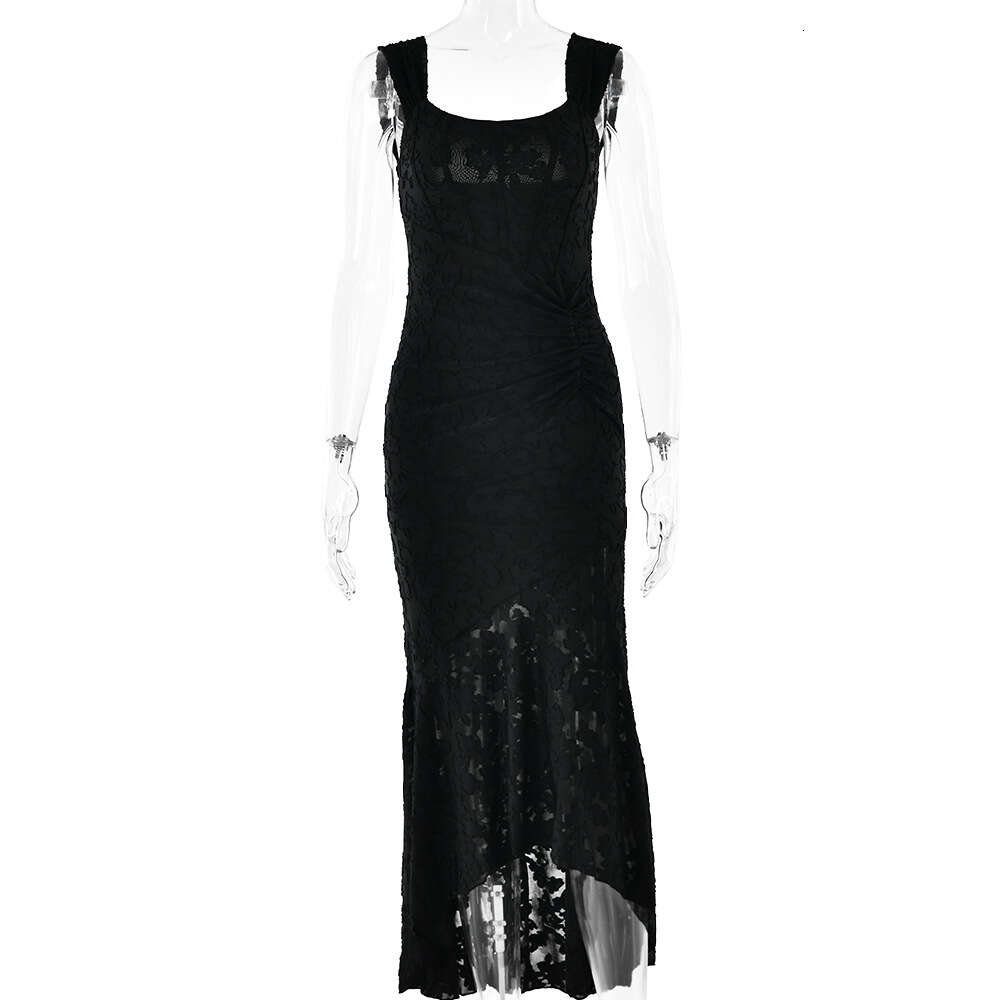 Women's printed suspender strapless dress, fashionable hot selling, sexy and spicy girl temperament, backless fishtail skirt, long skirt F51168