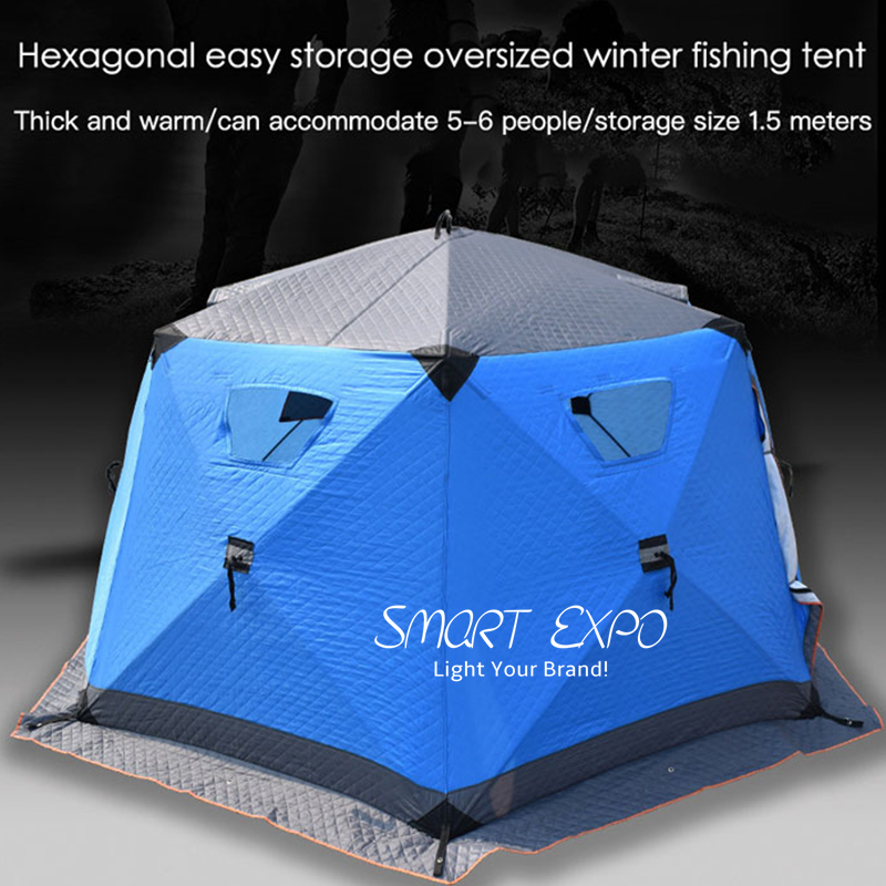 Winter Outdoor Camping Shelter Pop Up Ice Tent Cold Insulated with Carrier Bag OS05