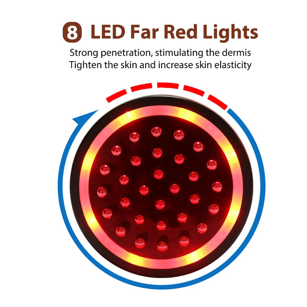 Microcurrent Body Massager Health Care Electric Meridian Brush LED Infrared Red Light Lymphatic Drainage Body Slimming 240423bj