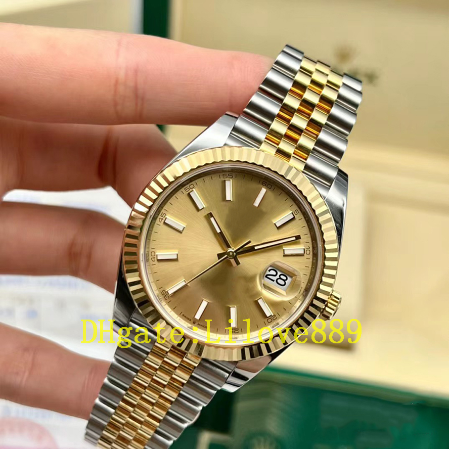 DJ factory watch with box 3235 mechanical automatic movement 41mm gradient sapphire waterproof dial 904L stainless steel strap