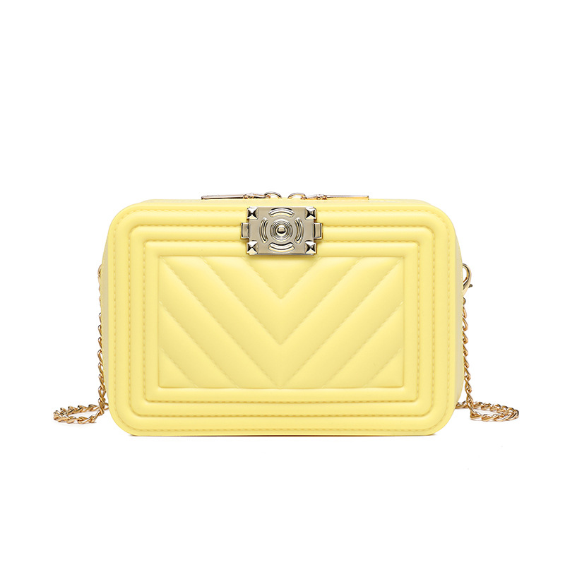 2025 new Factory Wholesale Ladies Lattice Chain Candy Color Products Fashion Trends Designer Dia Lock Crossbody Shoulder Bags For Women