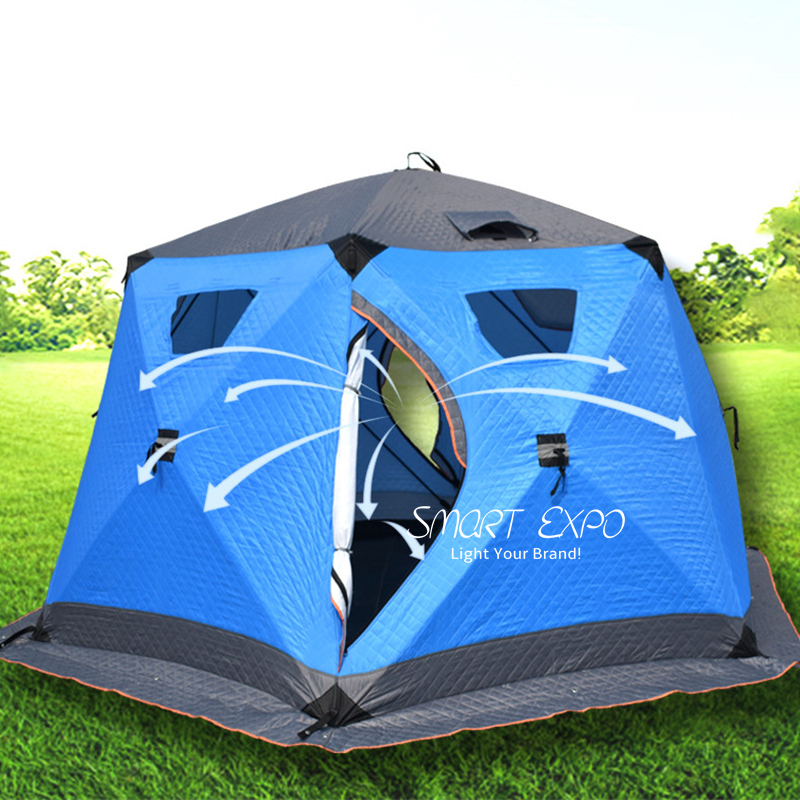 Winter Outdoor Camping Shelter Pop Up Ice Tent Cold Insulated with Carrier Bag OS05