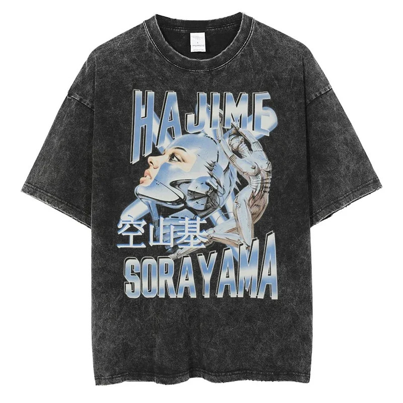 High-end Grunge Fashion Show Robot Lady Graphic T-Shirt Y2k T Stage Sexy Girl Print Tshirt Cotton Oversized Short Sleeve Tees 240510