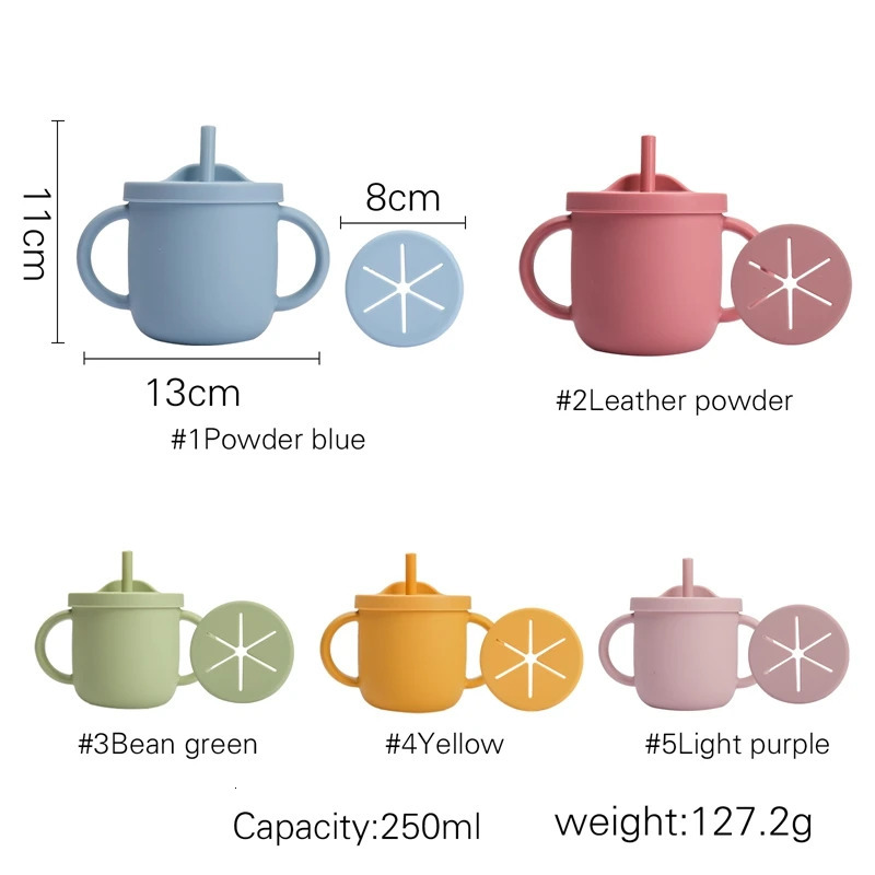 Silicone Snack Cup Silicone Bottle Toddler Snack Catcher Food Grade Collapsible Cup No Spill Food Baby Cups Foldable 240510