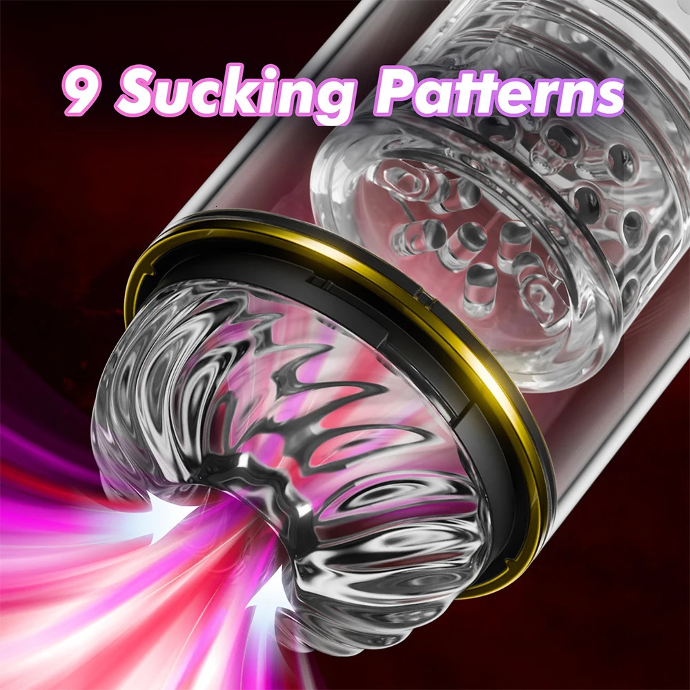 Automatic Man Masturbator With Handle Blowjob Masturbation Vagina pocket Penis Oral Sex Machine Toys For Man Adults 18 240419