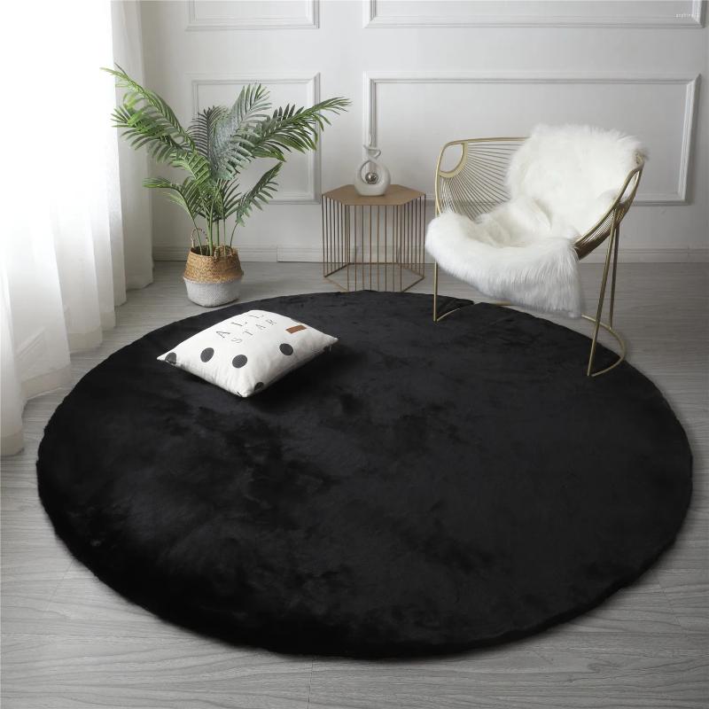 Carpets Ultra Soft Faux Fur Area Rugs For Living Room Fuzzy Rug Fluffy Bedside Carpet Floor Boy Cushion H260226